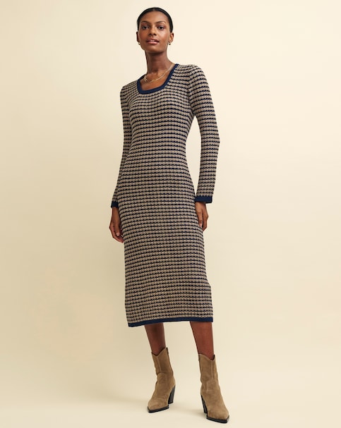 Nobody's Child Textured Midi Dress