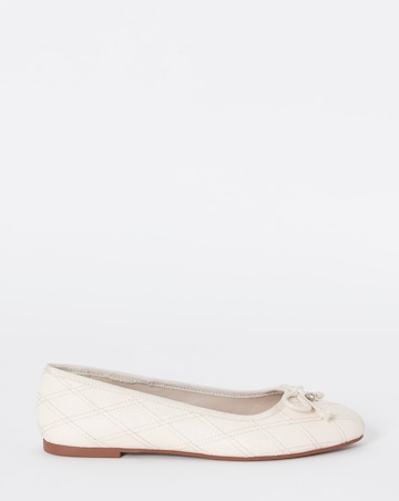 Santiago Quilted Ballerina Shoes - Wide Fit (E)