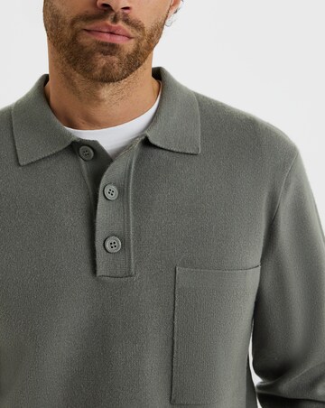 Folio Knitted Slouch Button Polo