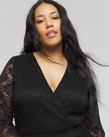 Joanna Hope Lace Wrap Dress