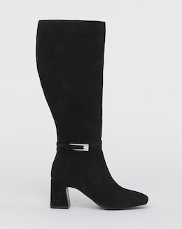 Alfie Heeled Leather Knee High Boots - Wide Fit (E) &amp; Super Curvy Calf