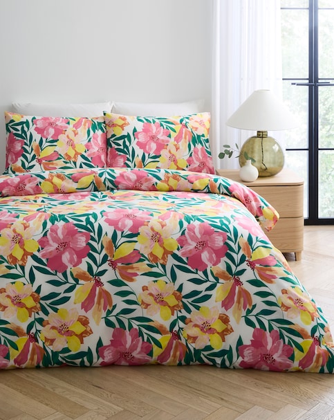 Trina Floral Cotton Blend Duvet Cover Set