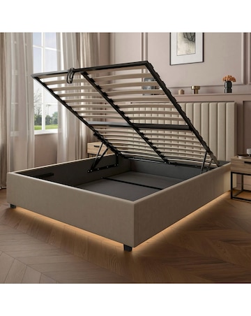 XR Living Maisie Fabric LED Ottoman Bed