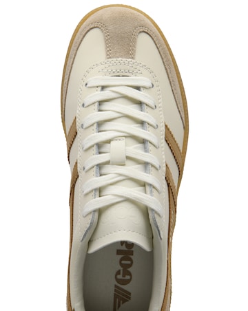 Gola Viper Leather Trainers - Off White/Bone/Light Caramel/Gum