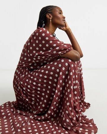 Joanna Hope Printed Maxi Dress With Pleated Panel