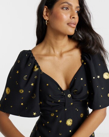 Twisted Wunder Cordella Gold Mini Dress