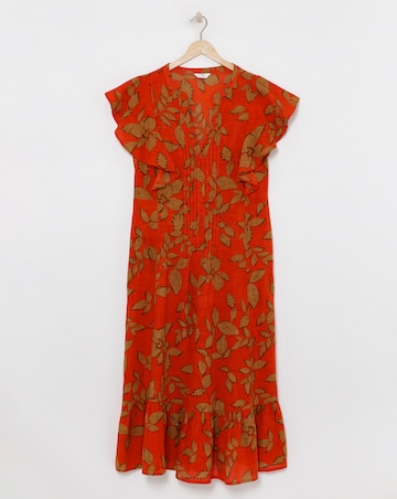 Julipa Flutter Sleeve Pintuck Dress