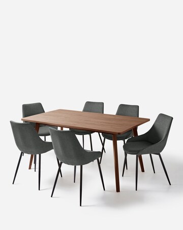Oslo Dining Table with 6 Etta Fabric Chairs