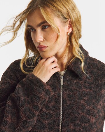 Sweaty Betty Plush Collared Printed Fleece