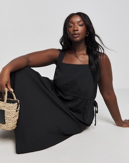 Nobody's Child Black Zainub Midi Dress