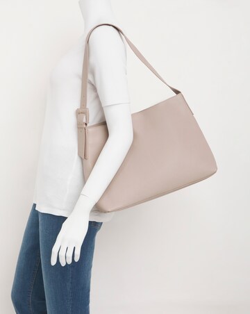 Taupe Real Leather Tote Bag