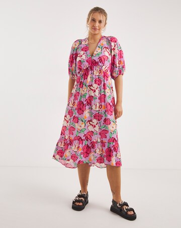 Nobody's Child Amy Short Sleeve Midi Dress