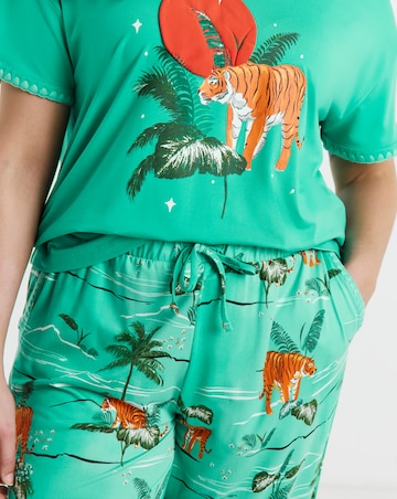 Figleaves Tiger Blanket Stitch Pyjama Set