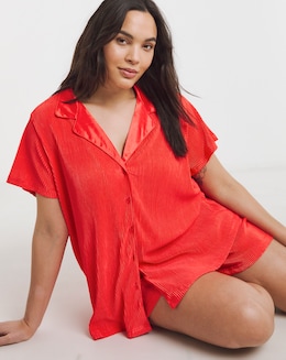 Plisse Lounge Short Set