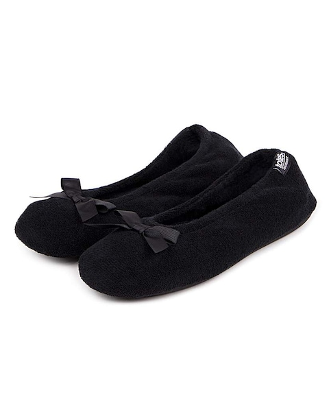 Isotoner Ladies Terry Ballerina Slippers