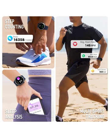 Reflex Active Venture AMOLED 50m Swim GPS Silicone Strap Smart Watch - Blue