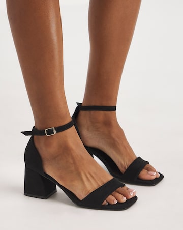 Rimona Barely There Block Heeled Sandals - Wide Fit (E)