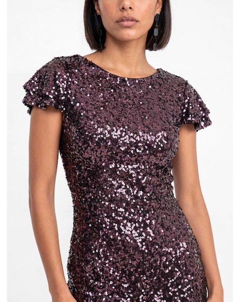 Maya Deluxe Sequin V Back Maxi Dress