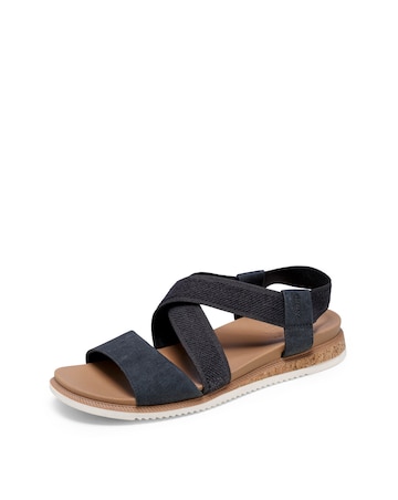 Skechers Black Bobs Desert Kiss Low Sandals - Wide Fit (E)