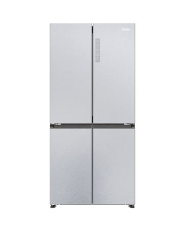 Haier Cube 83 Series 3 HCR3818ENMG American Fridge Freezer Silver + Install