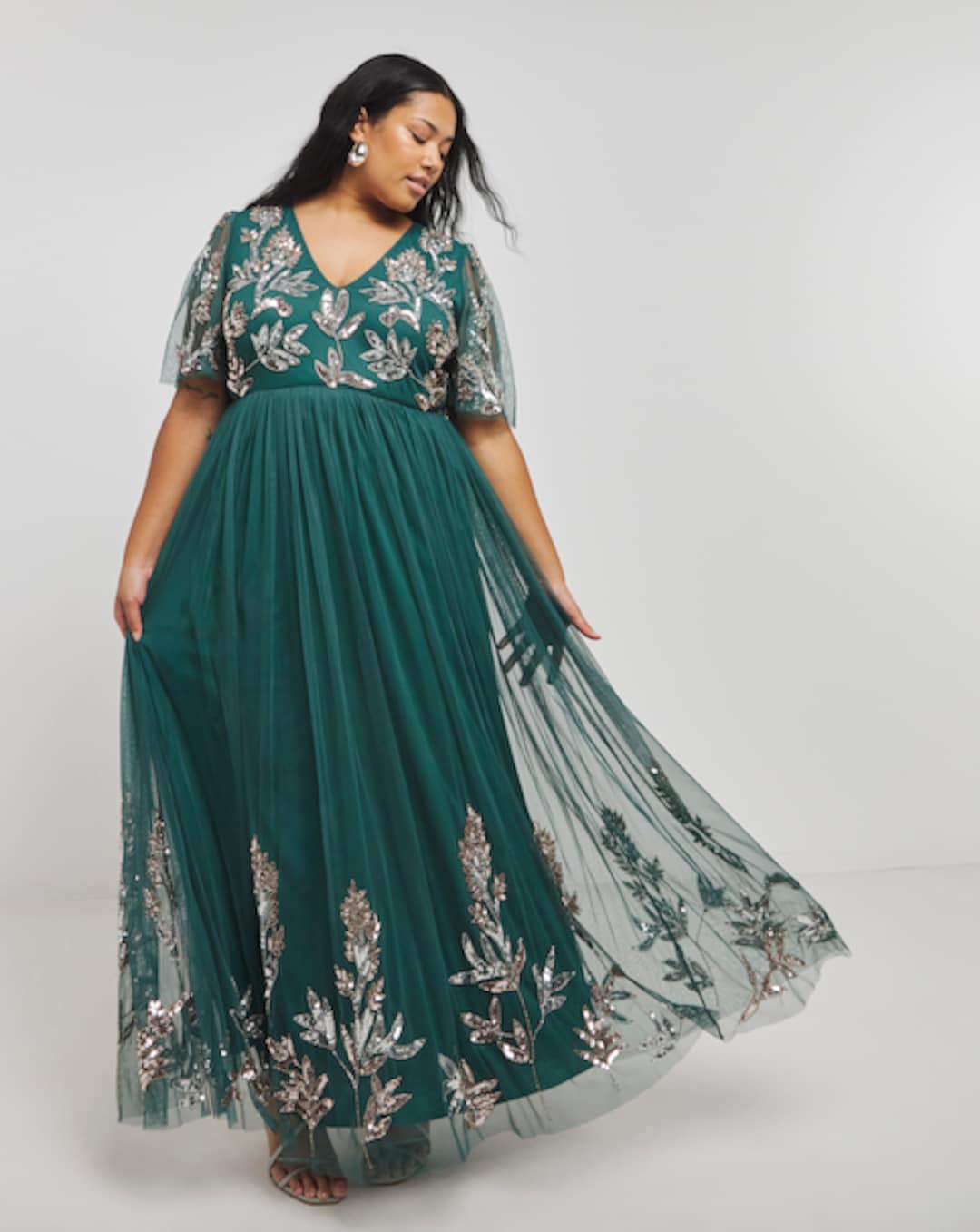 Maya Curve Green Dresses | Clearance Womens | Fashion World