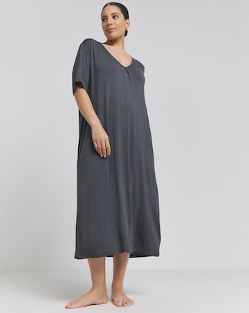 Pretty Secrets Viscose Maxi Short Sleeve Nightie Length 48 Inches