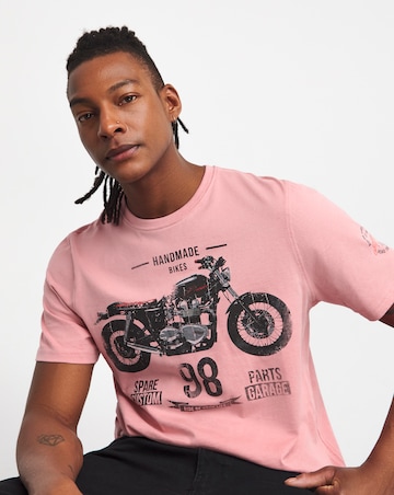 Joe Browns Motorcycle Print T-Shirt Long Length