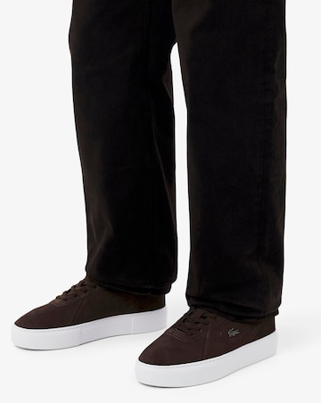 Lacoste Court Set Suede Trainer - Dark Brown