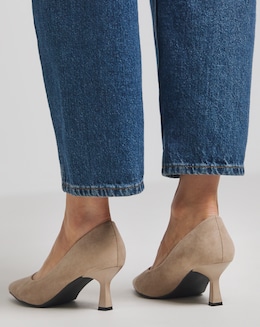 Heavenly Soles Connie Kitten Heel Pointed Court Shoe - Extra Wide Fit (EEE)