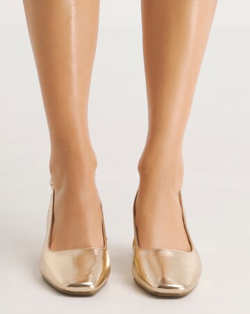 Henrietta Flexi Sole Block Heel Slingback Shoe Wide E fit