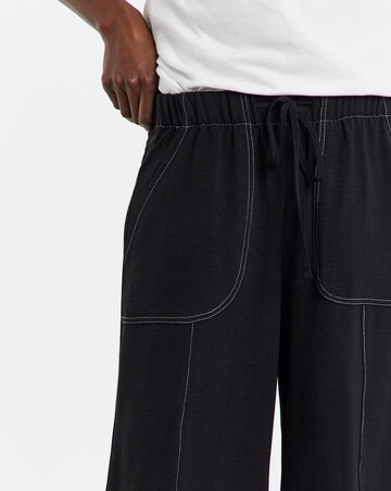 Stitch Detail Wide Leg Trouser