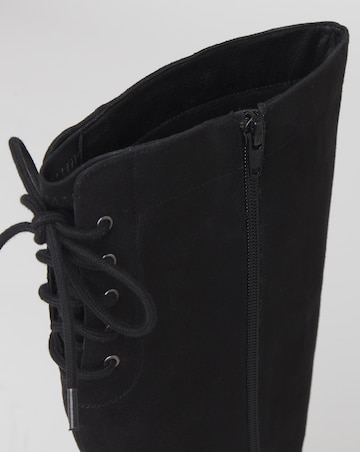 Rome Lace Up Back Riding Boots - Wide Fit (E) & Curvy Calf