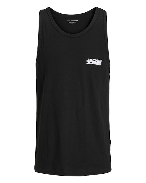 Jack & Jones Logo Slub Vest - Black