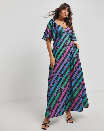 Twisted Wunder Angel Maxi Glitter Lurex Dress