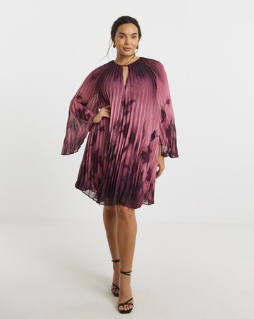 Joanna Hope Leopard Pleated Shift Dress