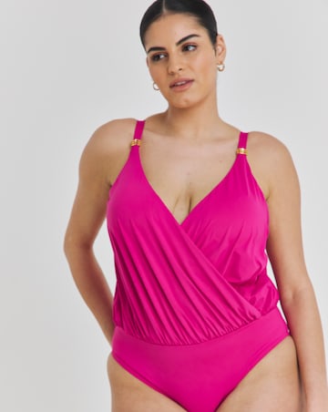 MAGISCULPT Twist Front Blouson Swimsuit