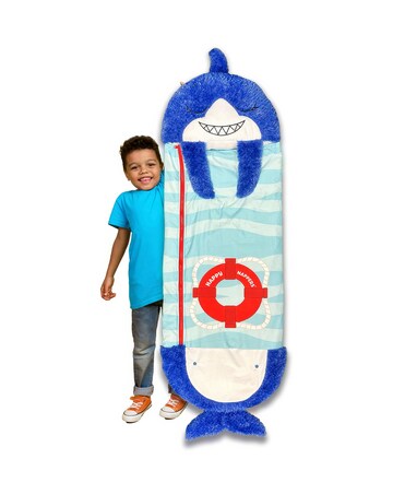 Happy Nappers Blue Shark Plush Sleeping Bag