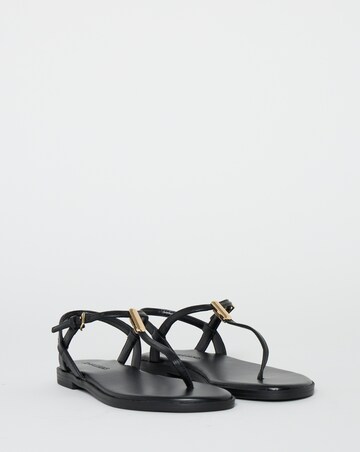 Rocky T Bar Hardware Detail Flat Sandals - Wide Fit (E)
