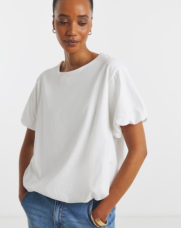 Boxy Bubble Hem Top