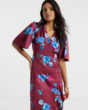 Flounce London Floral Wrap Dress