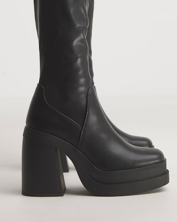 Gretchen Platform Sock Boots - Standard Fit (D) & Standard Calf