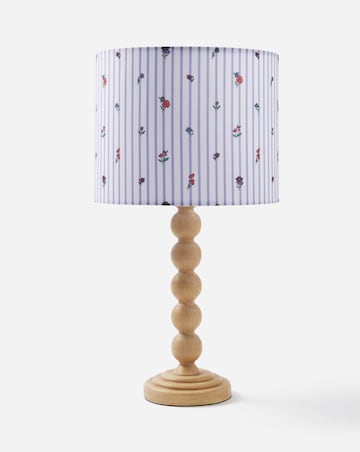 Julipa Evelyn Floral Stripe Bobbin Table Lamp