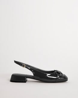 Everly Snaffle Trim Slingback Shoes - Wide Fit (E)