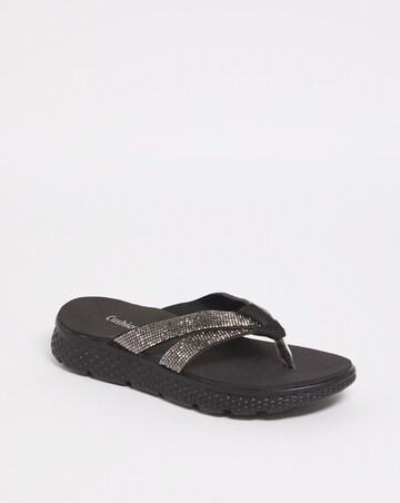 Cushion Walk Glitzy Toe Post Sandal EEE Fit