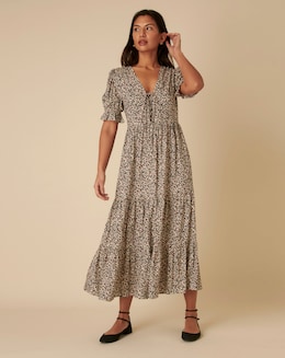 Nobody's Child Lia Midi Dress Ina Ditsy Cream