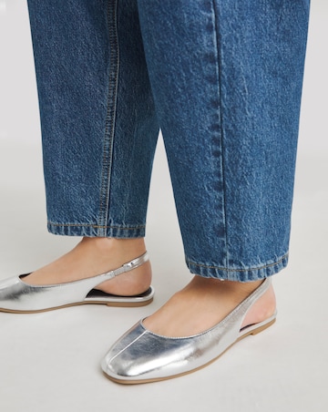 Gracious Square Toe Flat Slingback - Wide Fit (E)