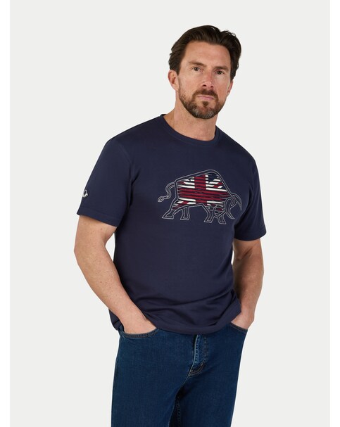 Raging Bull Slash Bull T-Shirt Navy