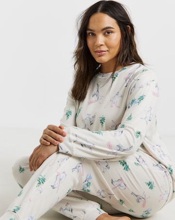 Simply Be Christmas Penguin Supersoft Twosie Pyjama Set