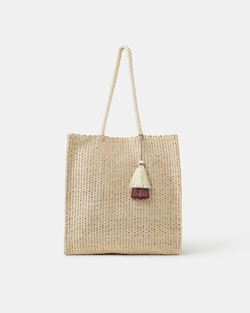 Accessorize Stripe Woven Beach Bag