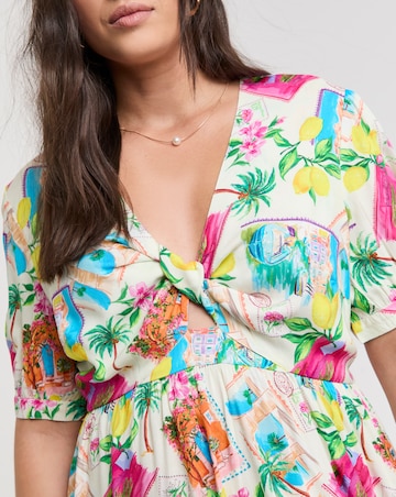 Native Youth Cut Out Twist Midi Dress